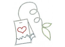 Stickdatei TEA PARTY Teebeutel